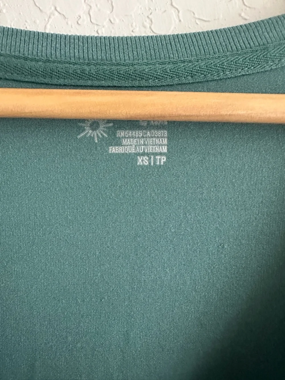 aerie Long Sleeve V-Neck Top in Teal Green - Picture 3 of 4